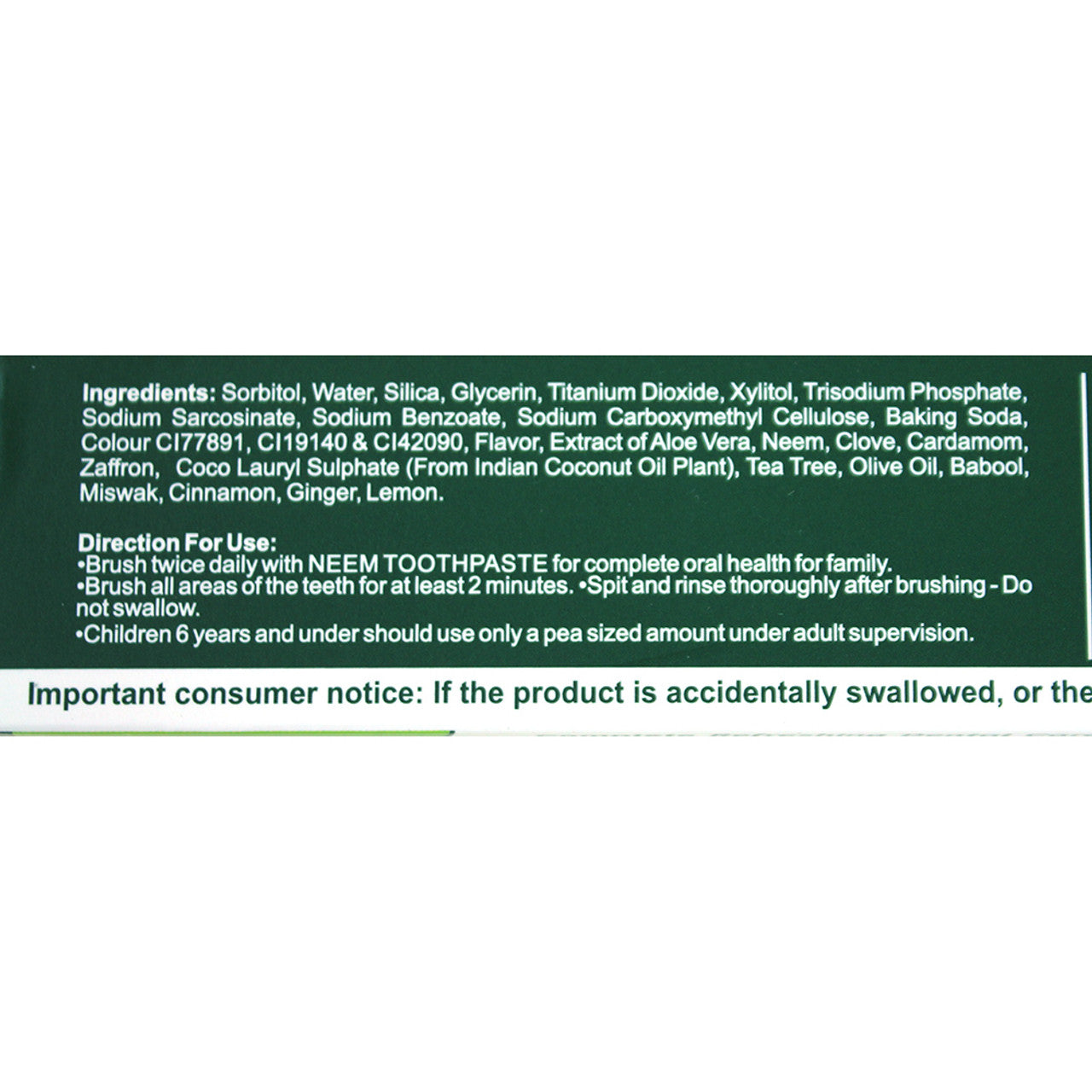 Ninon Neem Complete Refreshing Toothpaste 6.5 oz