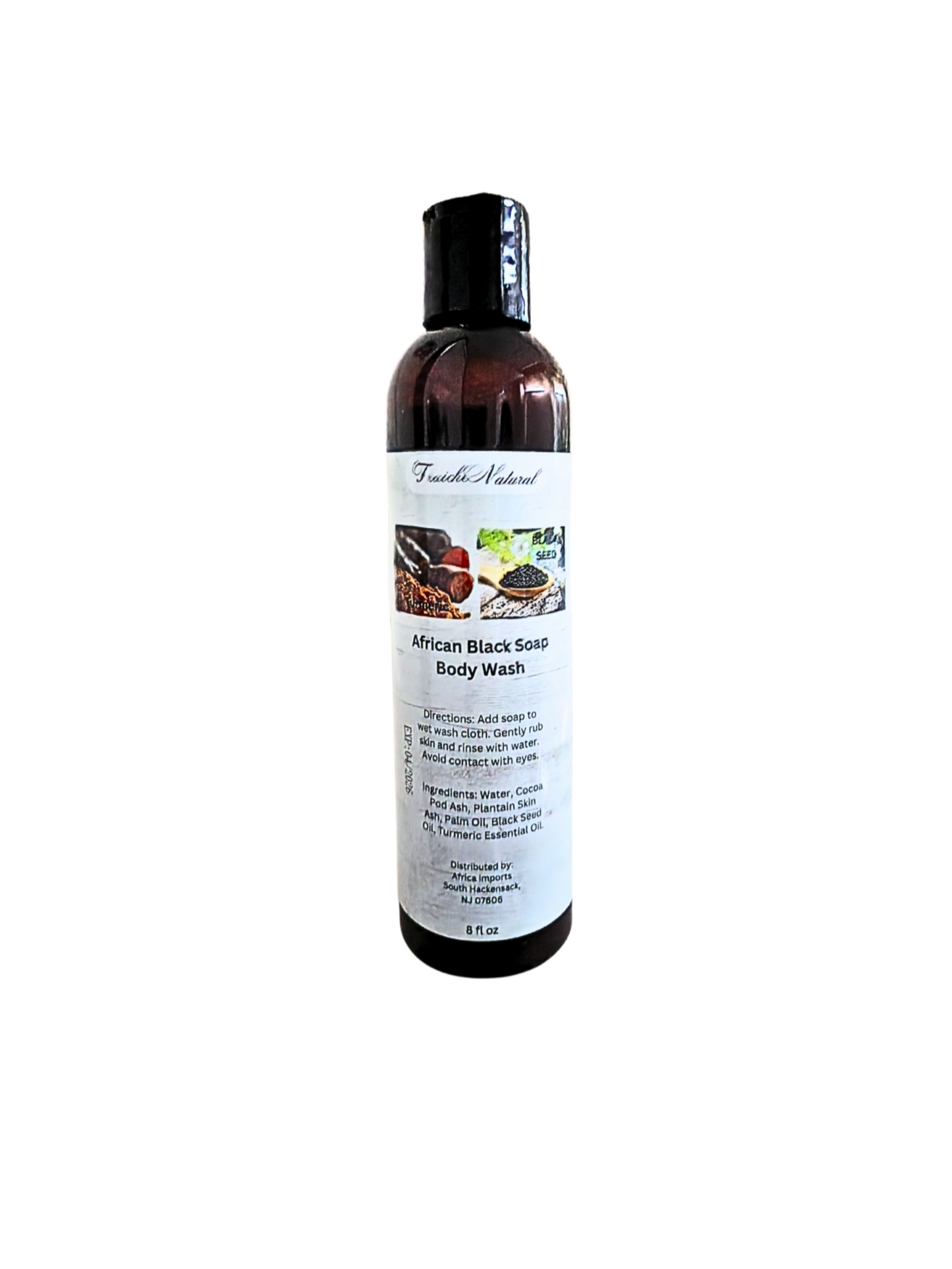 8 oz African Black Soap Bodywash with Turmeric and Black Seed